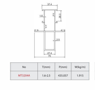 Đố tĩnh mở quay không lỗ vít hệ 55 - PGAXF3204A
