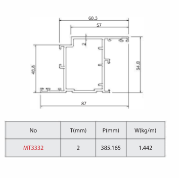 Khung cánh cửa đi mở trong hệ 55