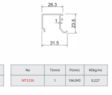Nẹp kính 30.8 (Chân nẹp 27.6)